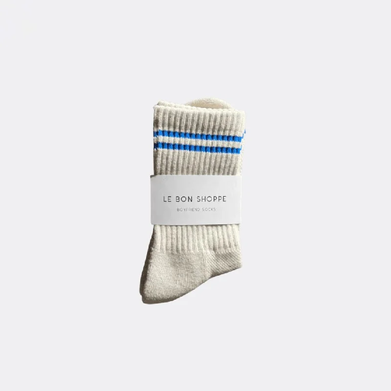 Women's cotton blend socks for breathability Boyfriend Socks (Ice)