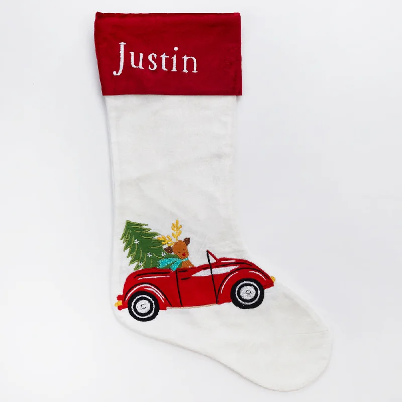 Halloween - themed stockings for a spooky costume Christmas Truck Luxe Stocking