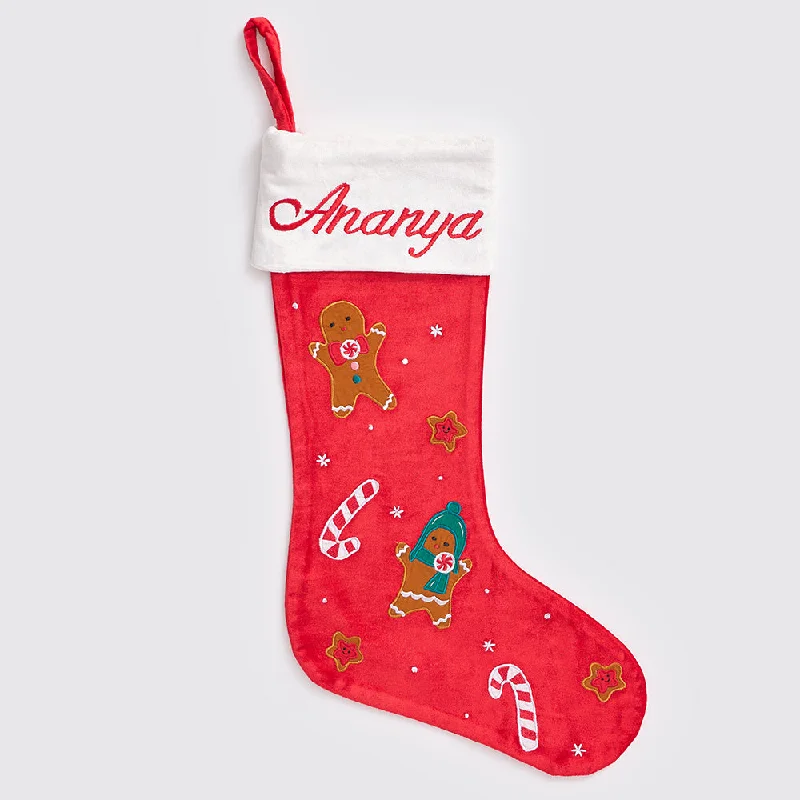 Pink stockings for a sweet and feminine appeal Gingerbread Cookies Luxe Stocking