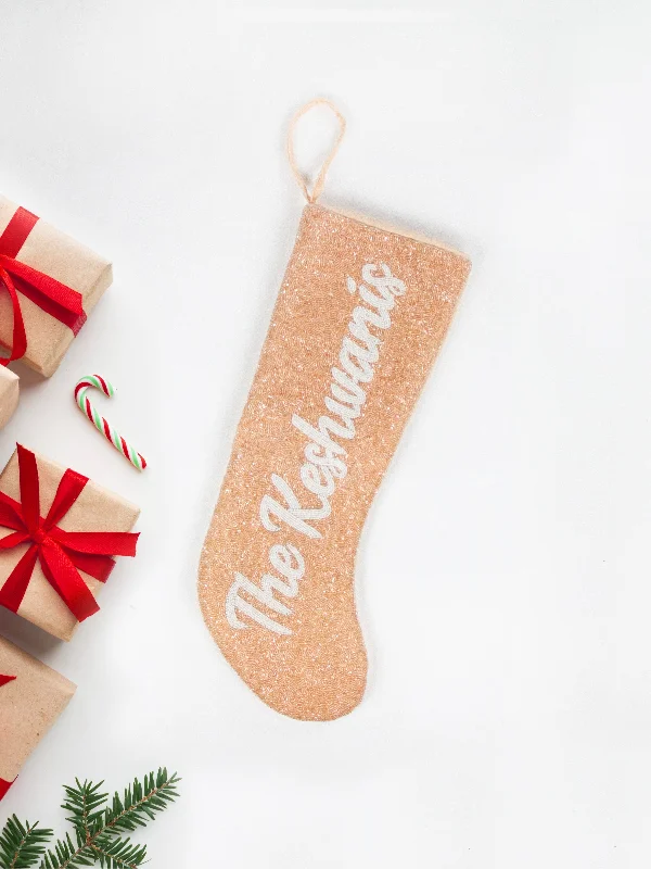 Opaque stockings in a classic black color Handmade Luxury Custom Christmas Stocking