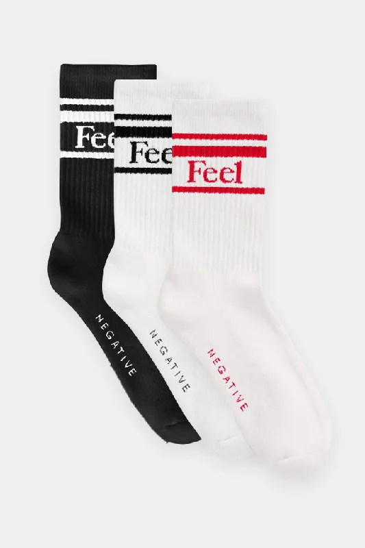 Women's sheer over - the - knee socks for a sexy appeal Feel Good Varsity Sock in Manhattan (Pack)