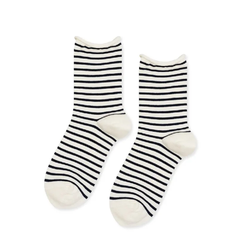 Women's compression socks for improved circulation Nautical Stripe Crew Socks (Blue) Women's compression socks for improved circulation Nautical Stripe Crew Socks (Blue)