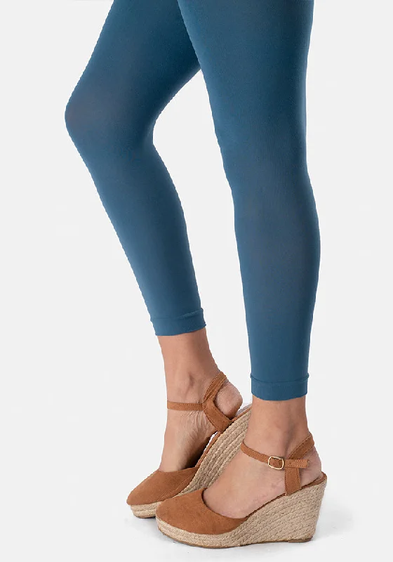 Tartan Tights for Women Premium 50 Denier Footless Tights Denim