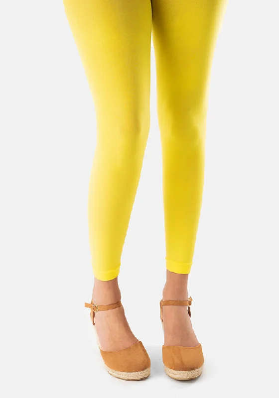 Tights for Professional Wear Premium 50 Denier Footless Tights Lemon