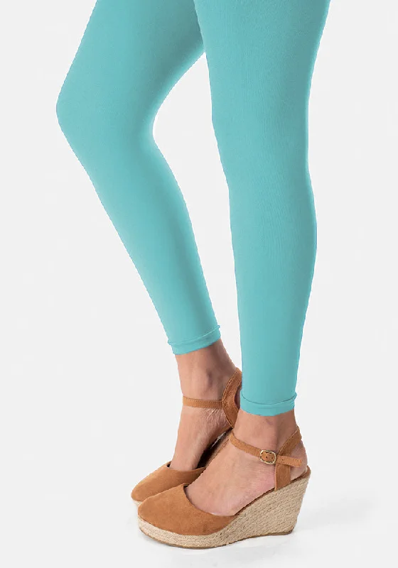 Women's Glitter Tights Premium 50 Denier Footless Tights Marine
