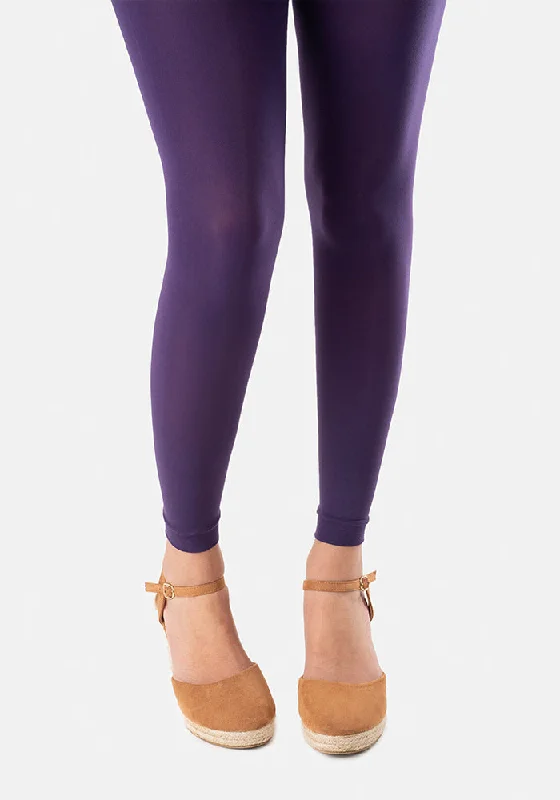 Woolen Tights for Winter Premium 50 Denier Footless Tights Purple