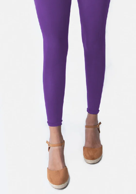 Tights with Bow Details Premium 50 Denier Footless Tights Sapphire