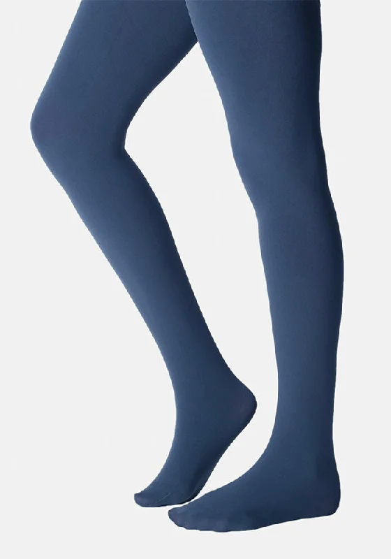 Women's Satin Tights Premium 80 Denier Tights Midnight Blue