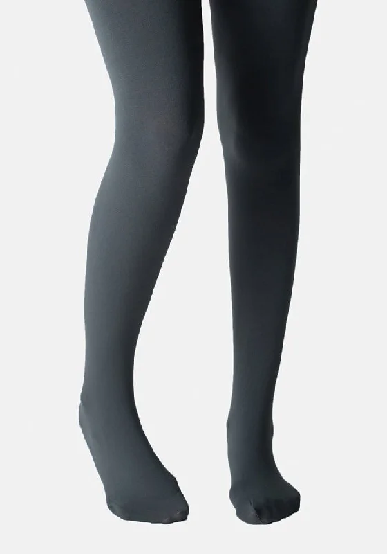 Tights with Bow Details Premium 80 Denier Tights Slate