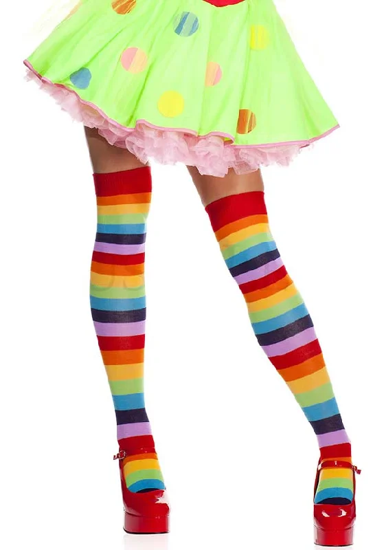 Microfiber stockings for a lightweight option Rainbow Acrylic | THIGH HIGHS