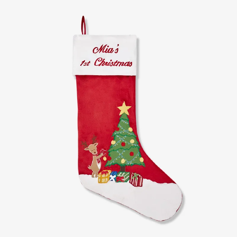 Christmas - colored stockings for the holiday season Reindeer & Tree Luxe Stocking (Winter Joys Collection) Christmas - colored stockings for the holiday season Reindeer & Tree Luxe Stocking (Winter Joys Collection)