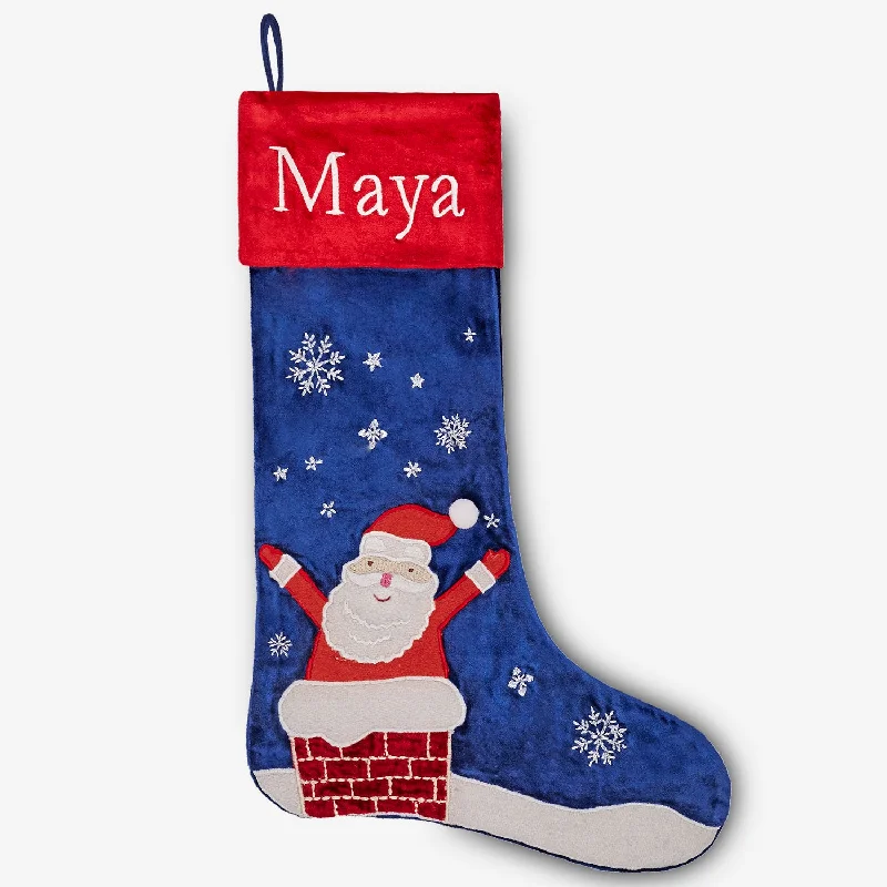 Cotton - blend stockings for breathability Santa In Chimney Luxe Stocking
