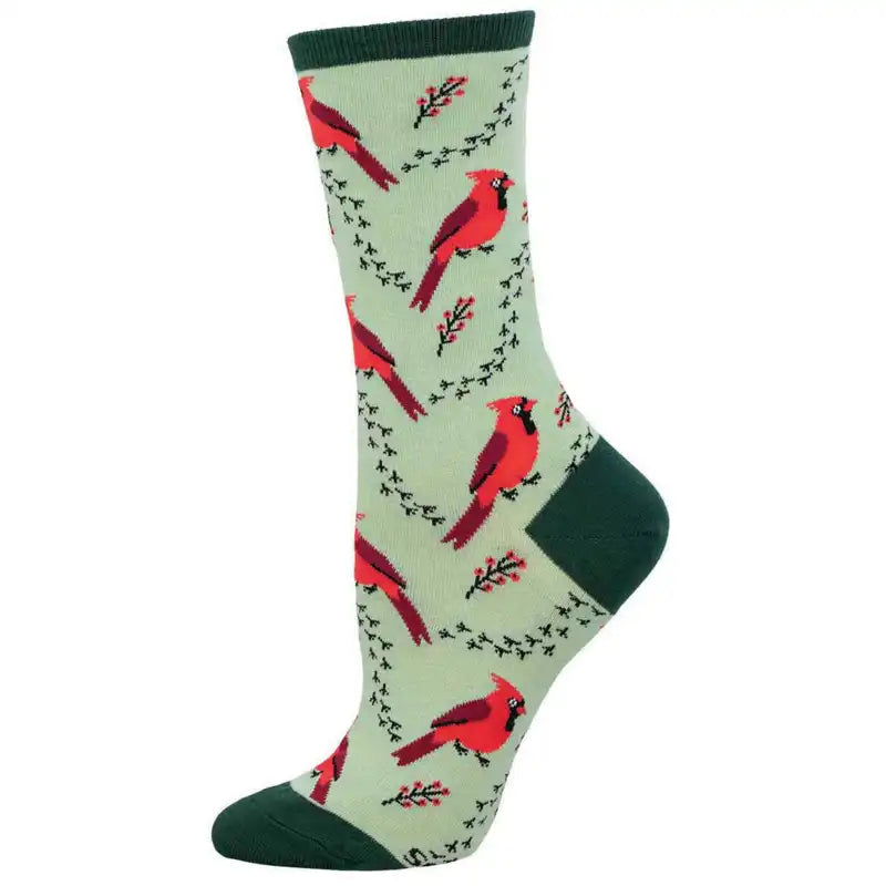 Women's over - the - calf socks with a stripe design 'Cardinal Tracks' Women's printed socks Women's over - the - calf socks with a stripe design 'Cardinal Tracks' Women's printed socks