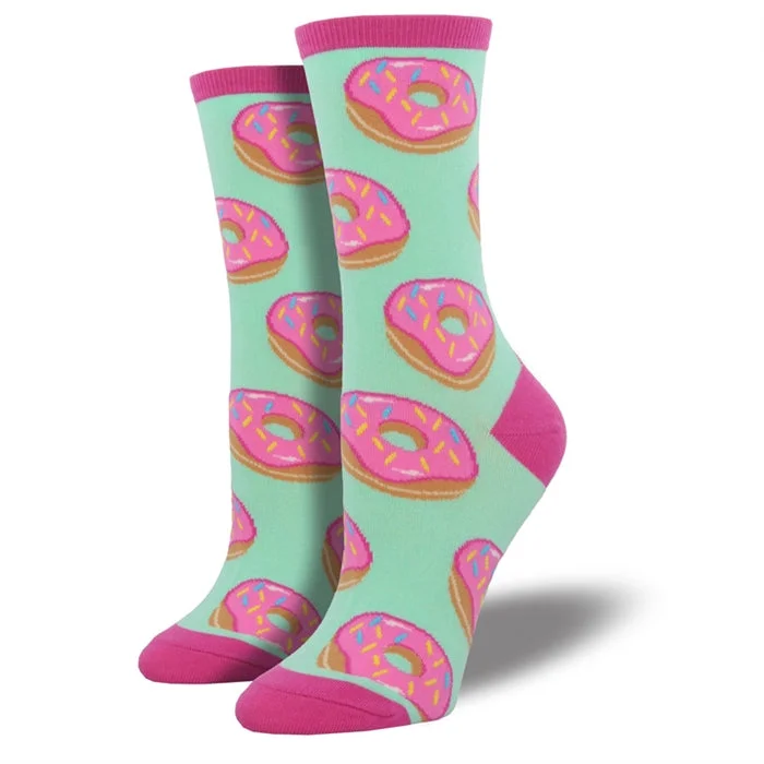Women's anti - odor socks for long - day freshness 'Donuts' Women's printed socks