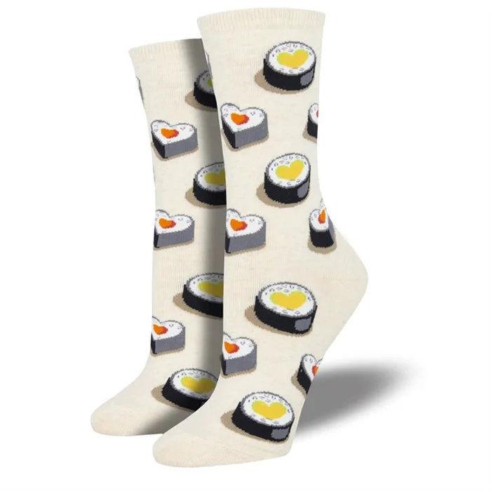Women's hypoallergenic socks for sensitive skin 'Love at First Bite' Women's printed socks