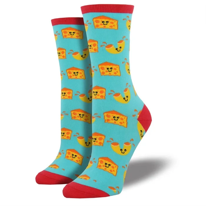 Women's microfiber socks for a lightweight option 'Mac 'N Cheese' Women's printed socks