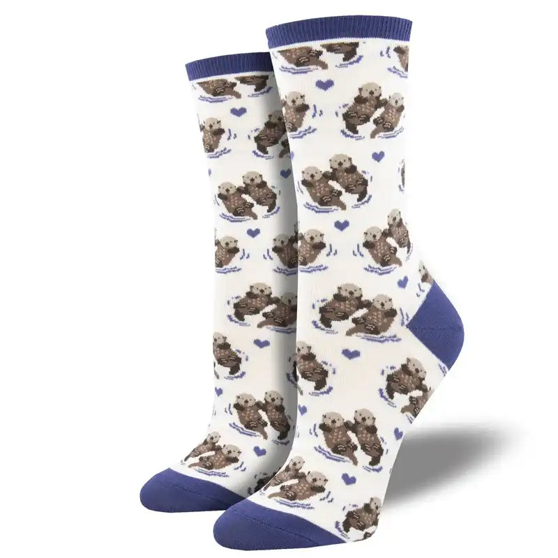 Women's non - slip socks for safety 'Significant Otter' Women's Printed socks