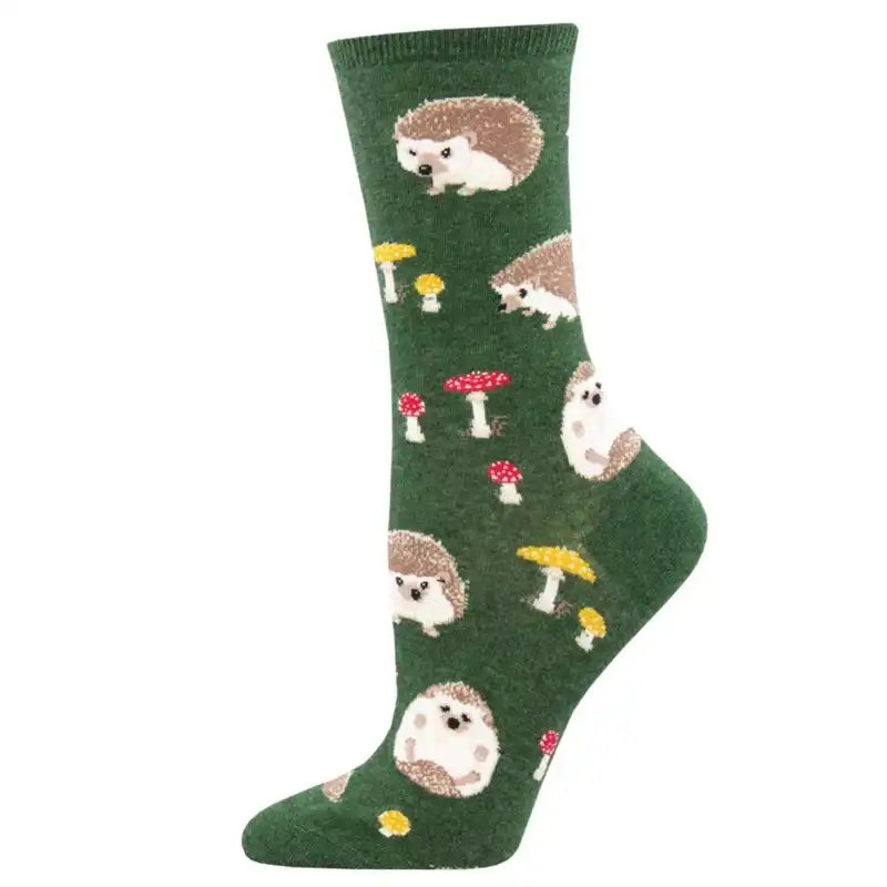 Women's wool - rich socks for winter warmth 'Slow Poke' Women's printed socks