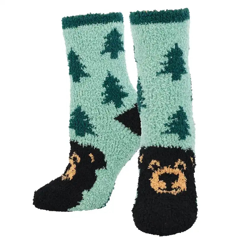 Women's quick - dry socks for water activities 'Bear' Printed Plush Women's Socks