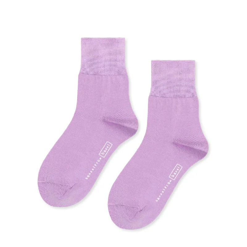 Women's leather - look socks for an edgy style Trouser Crew Socks (Wisteria)