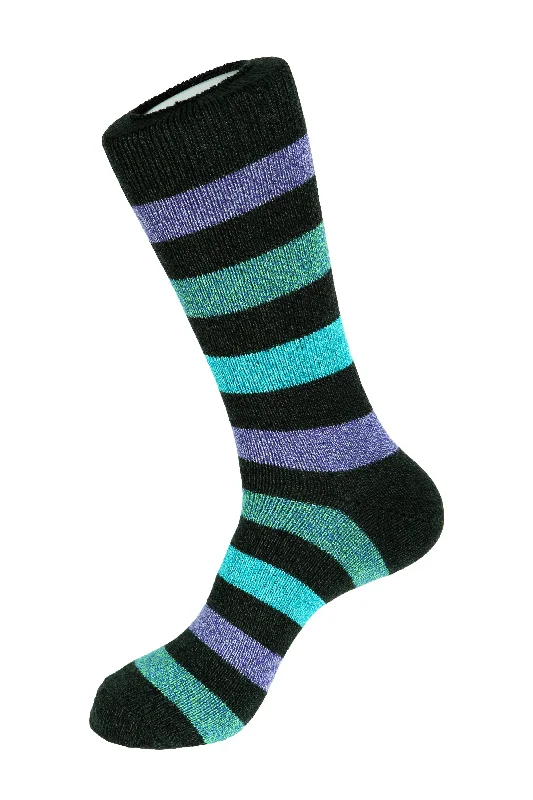 Women's hypoallergenic socks for sensitive skin 3 Color Stripe Boot Sock