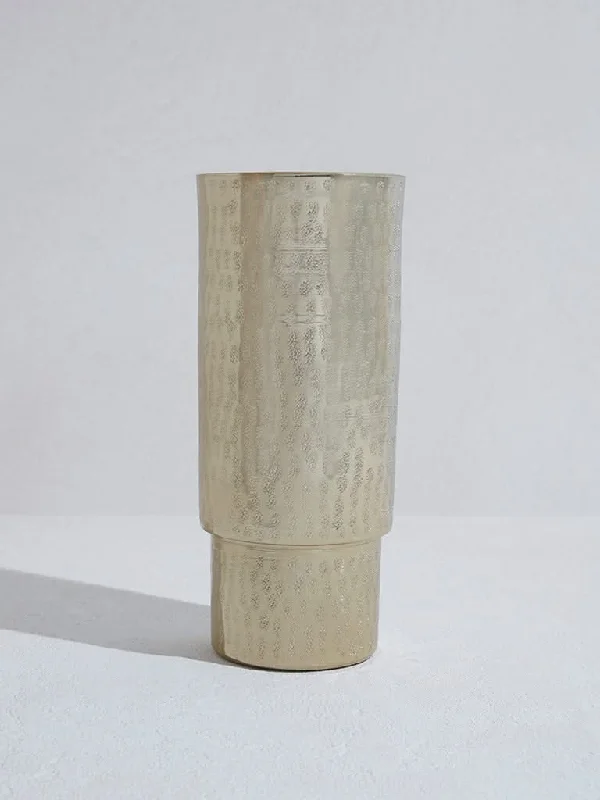 Women's tall - length straight pants Skinny women jeans with a form - fitting design Westside Home Gold Textured Pillar Vase-Small