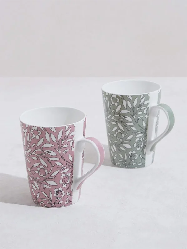 Women's pants with mesh panels Jeggings women jeans combining the comfort of leggings and style of jeans Westside Home Multicolor Faded Leaf Devonian Mug (Set of 2)