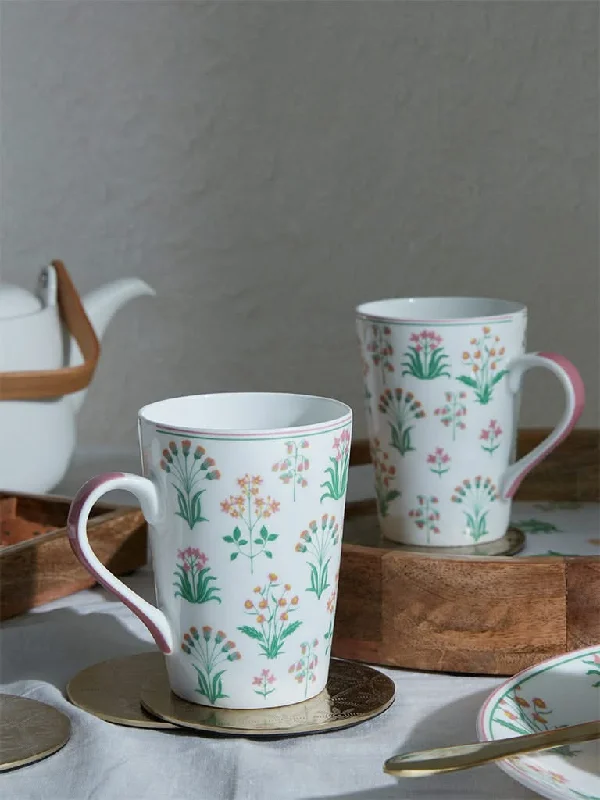 Women's eco - friendly organic pants Mom jeans for a nostalgic and casual look Westside Home Multicolour Floral Mug Set of 2 Women's eco - friendly organic pants Mom jeans for a nostalgic and casual look Westside Home Multicolour Floral Mug Set of 2
