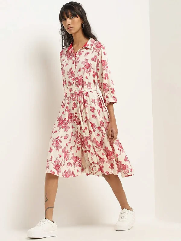 Women's pants for gym workouts Light - wash women jeans for a fresh and summery appearance Bombay Paisley White Floral Cotton Dress