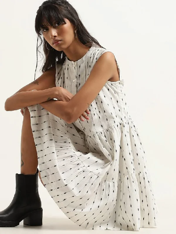 Women's winter - warm fleece - lined pants Bootcut women jeans to complement various shoe styles Bombay Paisley White Printed Cotton Dress