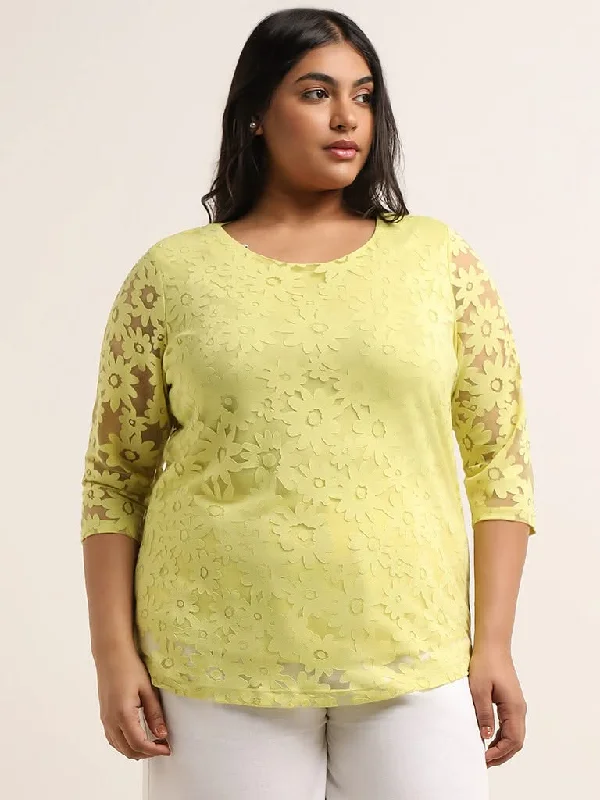 Women's skinny jeans pants High - waisted women jeans for a flattering silhouette Gia Lime Floral Print Top