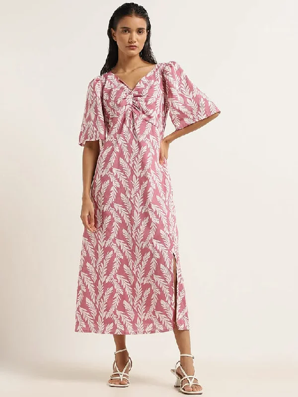 Women's luxury leather pants Stretch women jeans for enhanced mobility and comfort LOV Pink Printed Cotton Dress