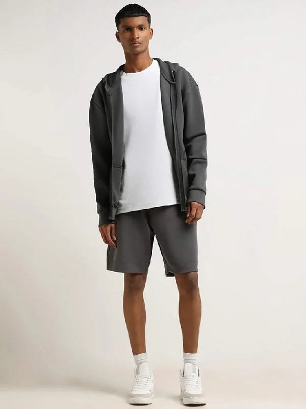 Women's pants for beach parties Straight - leg women jeans with a classic and timeless appeal Studiofit Dark Grey Relaxed Fit Shorts