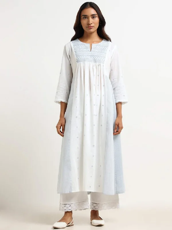 Women's paisley bohemian pants Embroidered women jeans with intricate patterns Utsa White Embroidered Cotton Kurta Women's paisley bohemian pants Embroidered women jeans with intricate patterns Utsa White Embroidered Cotton Kurta