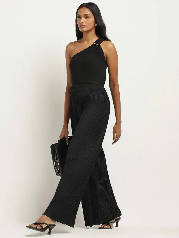 Women's sustainable fashion pants Jeggings women jeans combining the comfort of leggings and style of jeans Wardrobe Black Pleated Trousers