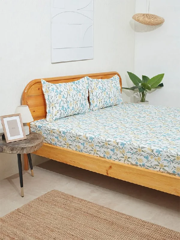 Women's on - sale casual pants Light - wash women jeans for a fresh and summery appearance Westside Home Aqua Floral Print King Bed Flat Sheet and Pillowcase Set