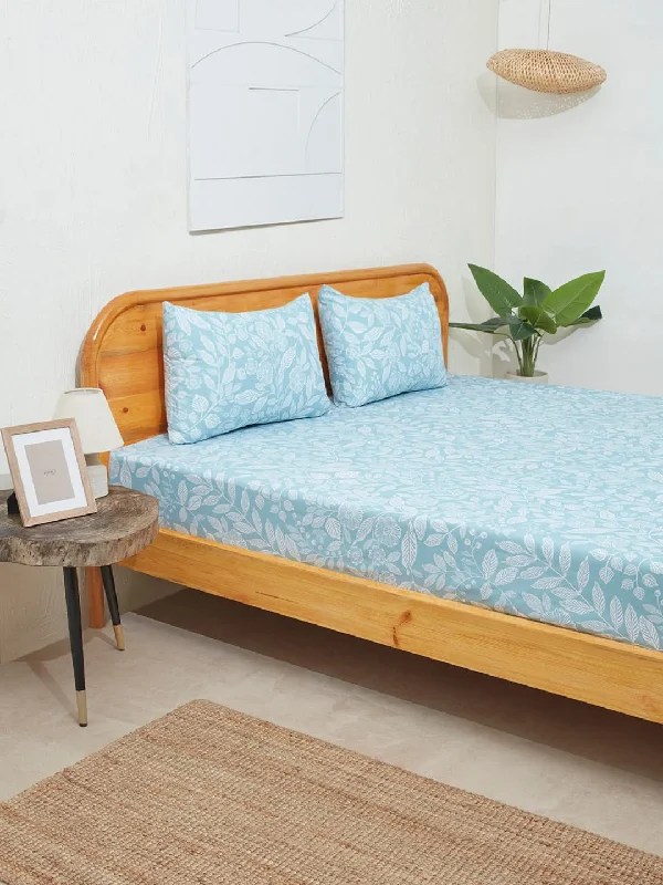 Women's pants for cocktail parties Distressed women jeans for a trendy and edgy look Westside Home Aqua Leaf Design Double Bed Flat Sheet and Pillowcase Set