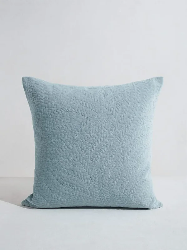 Women's pants for running Wide - leg women jeans for a modern and relaxed vibe Westside Home Blue Leaf Quilted Cushion Cover