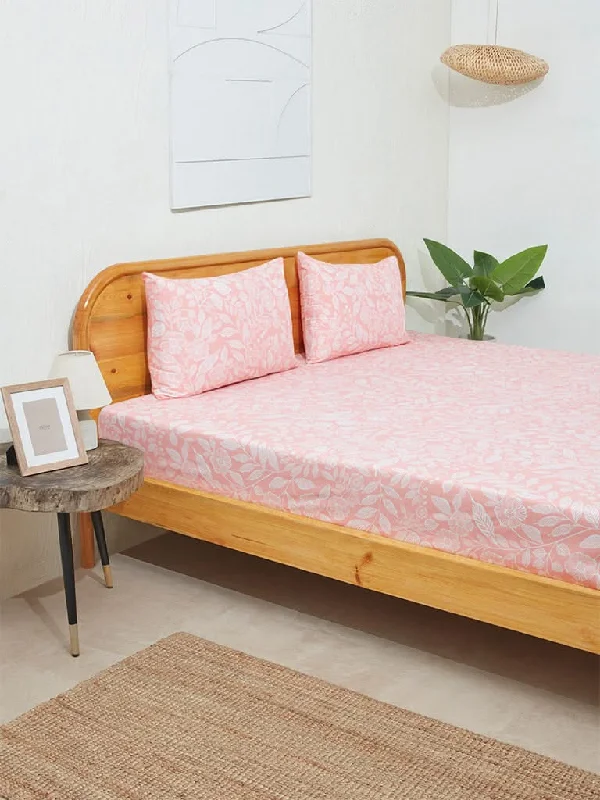 Women's skinny jeans pants High - waisted women jeans for a flattering silhouette Westside Home Dusty Peach Leaf Design Double Bed Flat Sheet and Pillowcase Set