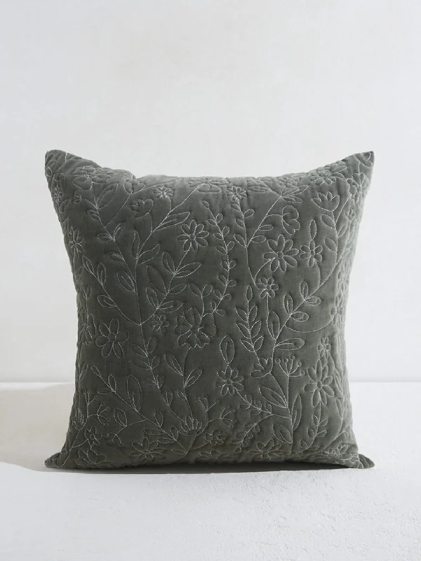 Women's pleated office pants Dark - wash women jeans for a sophisticated and slimming effect Westside Home Green Leaf Quilted Cushion Cover