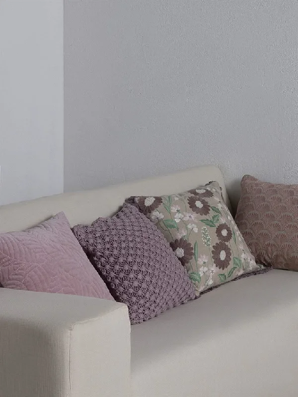 Women's eco - friendly organic pants Mom jeans for a nostalgic and casual look Westside Home Purple Popcorn Textured Cushion Cover