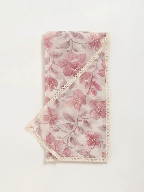 Women's designer brand pants High - rise flare women jeans for a 70s - inspired look Zuba Cream Floral Dupatta Women's designer brand pants High - rise flare women jeans for a 70s - inspired look Zuba Cream Floral Dupatta
